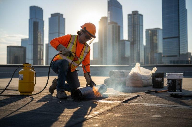 Tar Roof Repair detail